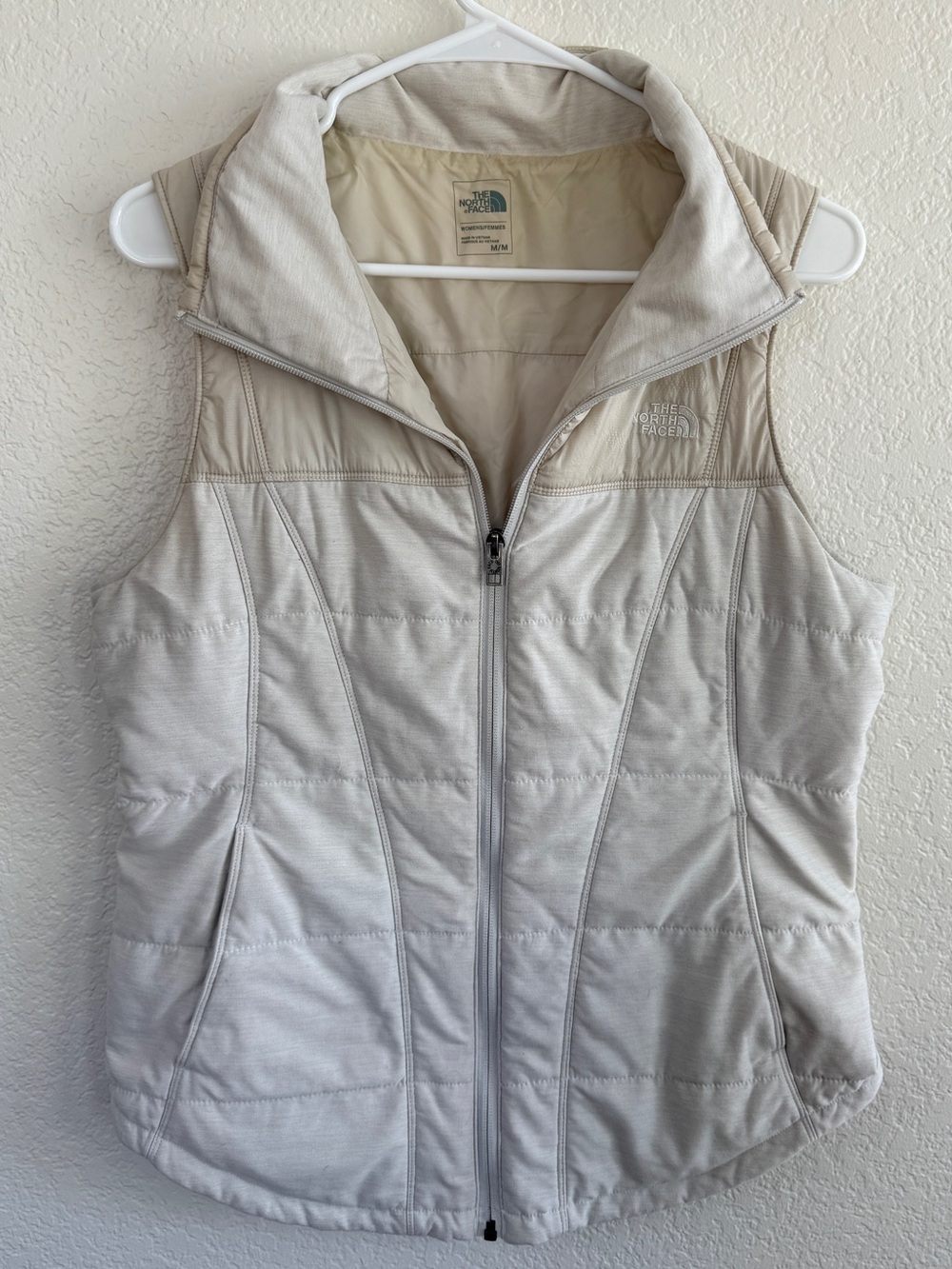 The North Face Women's Light Cream Quilted Vest